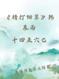 《精打细算》韩慕雨