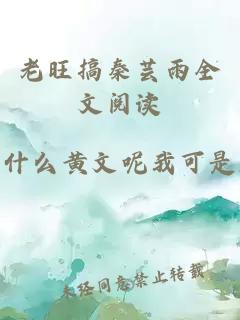 老旺搞秦芸雨全文阅读