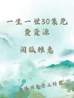 一生一世30集免费资源