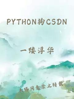 PYTHON狗CSDN