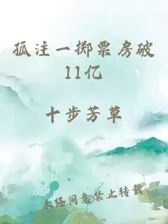 孤注一掷票房破11亿