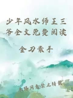 少年风水师王三爷全文免费阅读