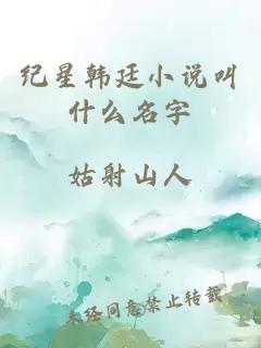 纪星韩廷小说叫什么名字