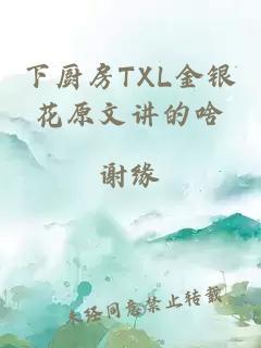 下厨房TXL金银花原文讲的啥