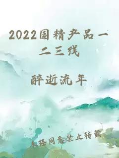 2022国精产品一二三线