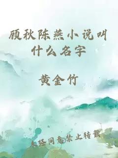 顾秋陈燕小说叫什么名字