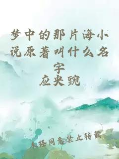 梦中的那片海小说原著叫什么名字